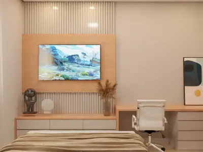 Bedroom 3D model 18