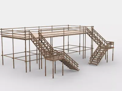 modular scaffolding system 3D model