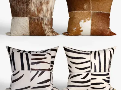 25 Decorative set pillow Low-poly 3D model