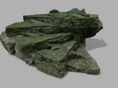 Stair rock Low-poly 3D model order