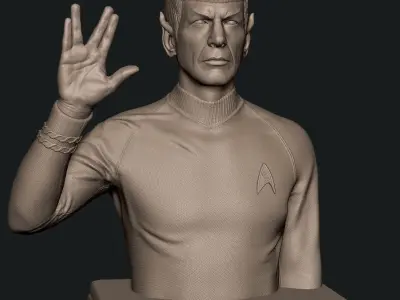 Spock Leonard Nimoy Bust 3D print model