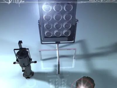 Stage light set 3D model