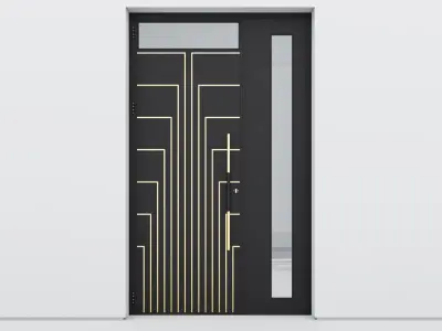 Aluminium door 295 3D model