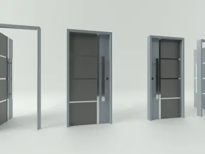 Door sets 4 3D model