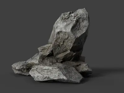 Rock 6-4 Low-poly 3D model