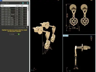 Women Earrings 3D print model