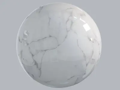 White Carrara Marble Texture PBR Vray Corona 400 x 400 cm Texture