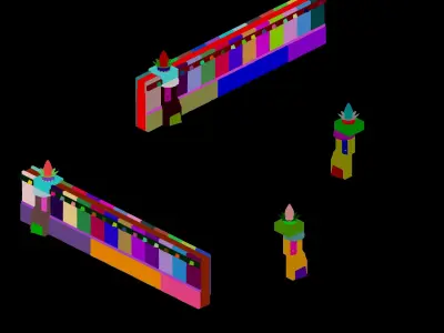 Building Accessories - Wall - Fence - Floor 3D model