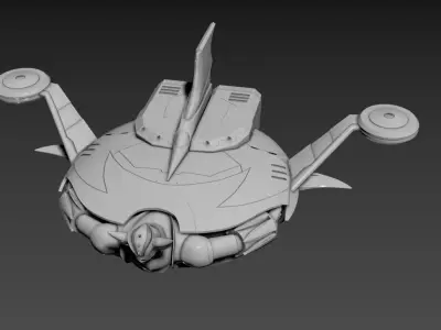 goldorak soucoupe ufo-STL for 3d printer 3D print model