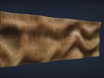 Wavy Wall Art Panel 3D model