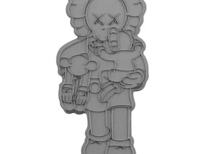 Kaws Neon Sign 3D model