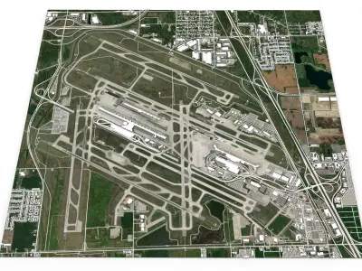 Detroit Metropolitan Airport 3D model