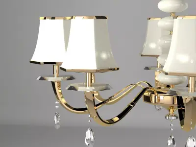 Golden Chandelier 3D model