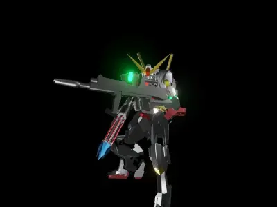 TheMechaNoid 3 gundam with lights 3D model