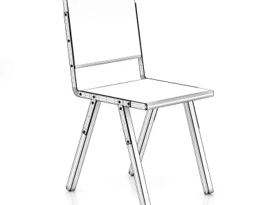 Wooden Chair 3 3D model