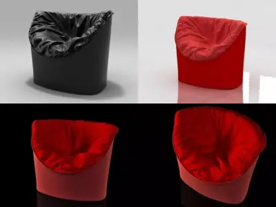 Crash bean bag chair 3D model
