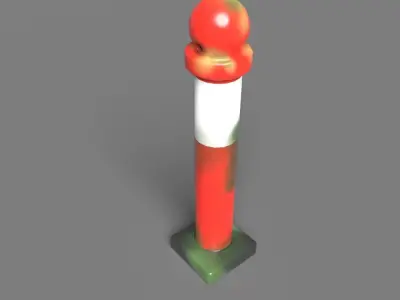 Safety Cone Red Color with 6 variation Texture Low-poly 3D model