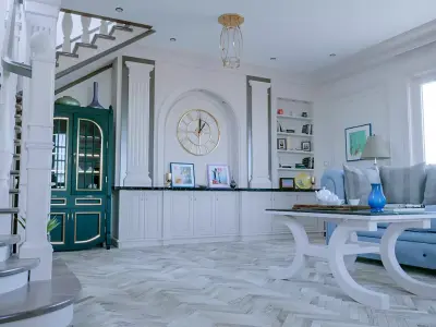living room  3D model 17