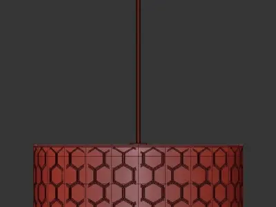 6 LIGHT PENDANT 3D model