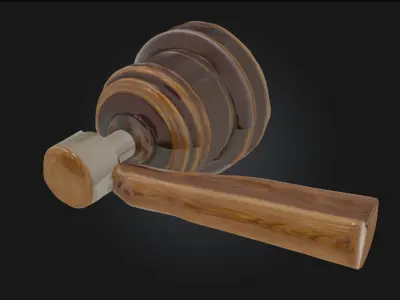 Gavel Majesty Symbolic Courtroom 3D model
