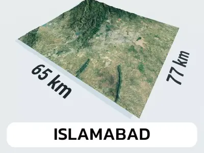 Islamabad Pakistan City Landscape 3D Model 3D model