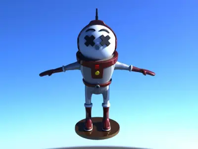 Cartoon Robot 3D model get