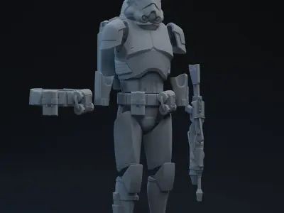 FU Trition Jumptrooper One-Twelfth Scale Kit 3D print model 3D print model