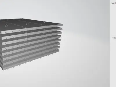 steel reinforced concrete sheet in thailand Low-poly 3D model