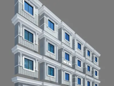 Architectural Window Model Detail  Low-poly 3D model