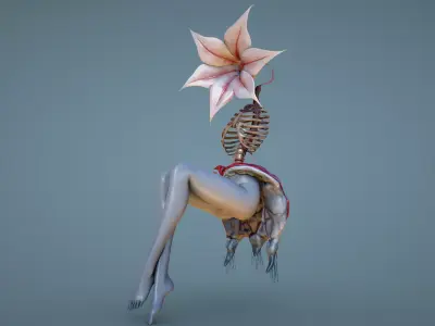 Corpse Flower Low-poly 3D model