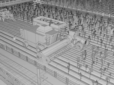 Farm House and Animals Mega Pack for Game Ready Low-poly 3D model