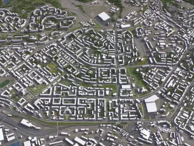 Murmansk - 3D City Model Low-poly 3D model