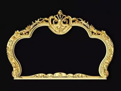 carved mirror 3D model