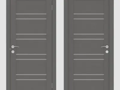 ArchViz Interior Door including hardware - Style Vision 8 3D model