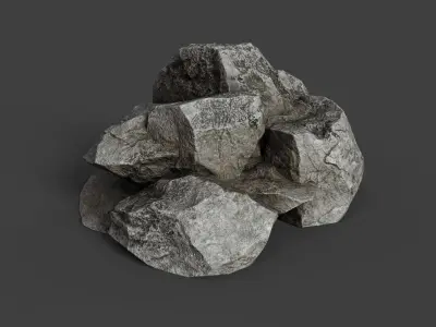 Rock 6-3 Low-poly 3D model