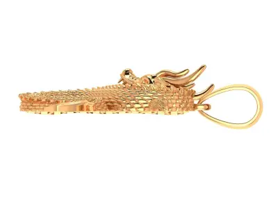 Dragon pendant with simple bail 3D print model