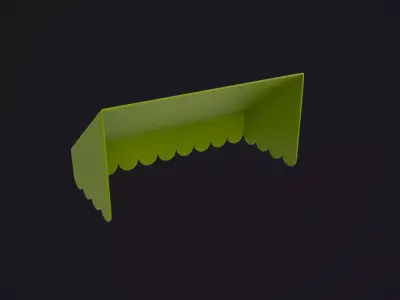 Green Shop Awning 3D model