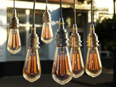 Filament Bulb - Fully defined Low-poly 3D model