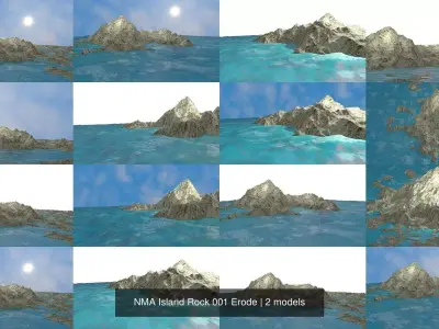 NMA Island Rock 001 Erode 3D Model Pack