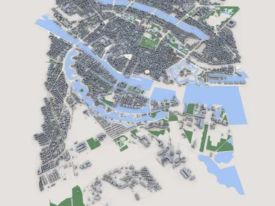 Copenhagen City Denmark 3D model