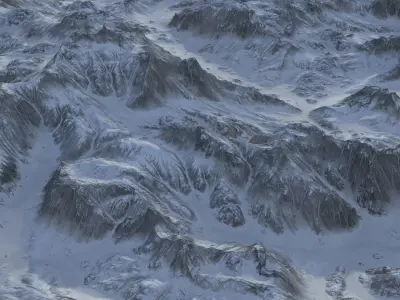 snow land 03 Low-poly 3D model