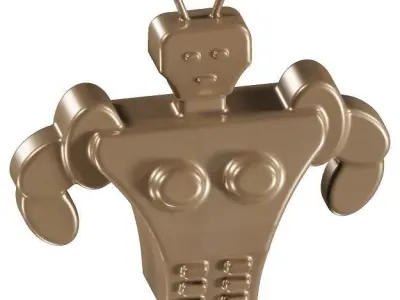 Wooden Robot Toy 3D model