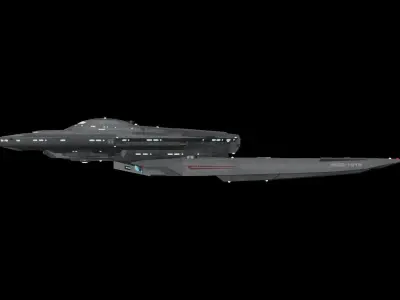 Star Trek Malachowski-Class Starship Low-poly 3D model