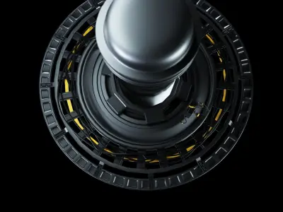 Sci-Fi Platform with Cyberpunk Capsule 3D model