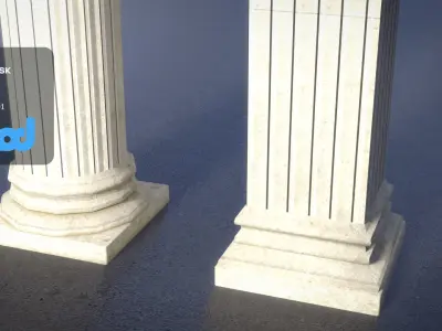 Roman Pillars 3D model