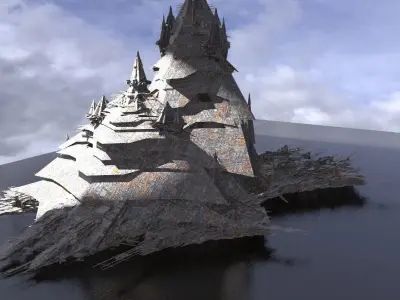 New Egypt Pyramid City Tower city 4  3D model