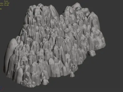 Mountain - Stone - Rock Wall 09 3D model