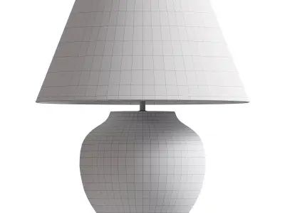 LARGE AGED CERAMIC TABLE LAMP 3D model