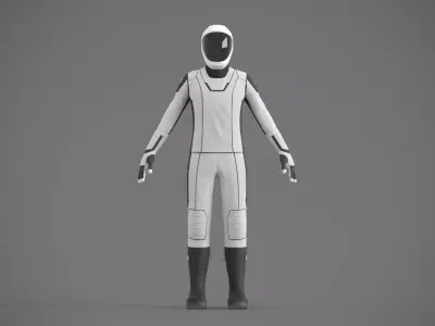 SpaceX spacesuit martian suit astronaut 3D model