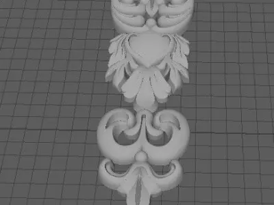 dekor ornate ornament 3D model 2